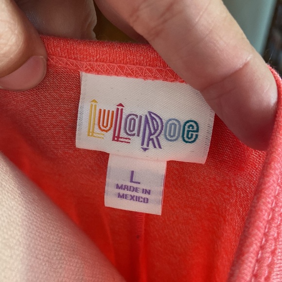 Solid pink lularoe Carly dress. Size large - Picture 3 of 3